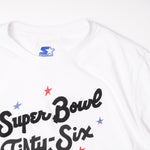 画像をギャラリービューアに読み込む, STARTER x MSX スターター ホワイト ロサンゼルス Tシャツ MICHAEL STRAHAN SUPER BOWL 56 LOS ANGELES WHITE