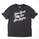 画像をギャラリービューアに読み込む, STARTER x MSX スターター ブラック ロサンゼルス Tシャツ MICHAEL STRAHAN SUPER BOWL 56 LOS ANGELES BLACK TEE