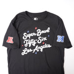 画像をギャラリービューアに読み込む, STARTER x MSX スターター ブラック ロサンゼルス Tシャツ MICHAEL STRAHAN SUPER BOWL 56 LOS ANGELES BLACK TEE