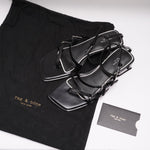 画像をギャラリービューアに読み込む, ラグアンドボーン ブラックレザー ストラップ サンダル RAG&BONE BLACK LEATHER STRAP SANDALS CALLIOPE MID