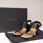 画像をギャラリービューアに読み込む, ラグアンドボーン ブラックレザー シティ サンダル RAG&BONE BLACK LEATHER CITY SANDALS