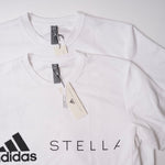 画像をギャラリービューアに読み込む, アディダス ステラマッカートニー ホワイト ルーズフィット コラボ ロゴ Tシャツ ADIDAS × STELLA MCCARTNEY WHITE BIG LOGO TEE WOMEN