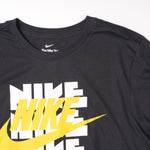 画像をギャラリービューアに読み込む, NIKE BLACK LOGO SWOOSH ナイキ ブラック 4連 ゴツナイキ スウッシュ Tシャツ TEE T-SHIRT
