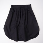 画像をギャラリービューアに読み込む, ヴィンス ブラック ドローストリング コットン Aライン スカート VINCE BLACK COTTON A-LINE SKIRT WOMEN