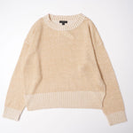 画像をギャラリービューアに読み込む, ジェイクルー ベージュ リラックス コットン リネン ビーチセーター ニット J.CREW BEIGE COTTON LINEN BEACH SWEATER