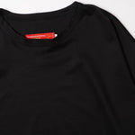 画像をギャラリービューアに読み込む, アドラーブル シルキー天竺 ビッグシルエット ドロップショルダー クルー Tシャツ ADOLUVLE BLACK CREW-NECK TEE DROP-SHOULDER