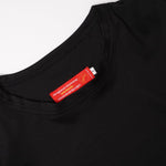 画像をギャラリービューアに読み込む, アドラーブル シルキー天竺 ビッグシルエット ドロップショルダー クルー Tシャツ ADOLUVLE BLACK CREW-NECK TEE DROP-SHOULDER