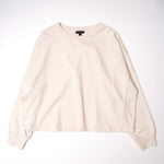 画像をギャラリービューアに読み込む, ジェイクルー クリーム コットン ルーズフィット スウェット J.CREW CREAM COTTON LOOSE-FIT SWEAT SHIRT WOMEN
