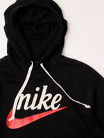 画像をギャラリービューアに読み込む, ナイキ 筆記体NIKE ブラック プルオーバー ルーズフィット フーディ パーカー BLACK HOODIE LOOSE FIT