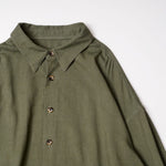 画像をギャラリービューアに読み込む, アドラーブル アーミーグリーン ビッグシルエット オックスフォード ロング シャツワンピース ADOLUVLE ORIGINAL ARMY-GREEN LONG SHIRT-DRESS