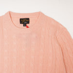 画像をギャラリービューアに読み込む, ジェークルー ピンク カシミヤ セーター クルーネック ケーブルニット J.CREW PINK CASHMERE CREW-NECK KNIT CABLE STITCH MENS