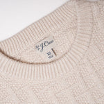 画像をギャラリービューアに読み込む, ジェークルー オフホワイト コットン セーター クルーネック ケーブルニット J.CREW OFF WHITE COTTON SWEATER CREW-NECK KNIT CABLE STITCH