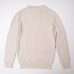 画像をギャラリービューアに読み込む, ジェークルー オフホワイト コットン セーター クルーネック ケーブルニット J.CREW OFF WHITE COTTON SWEATER CREW-NECK KNIT CABLE STITCH