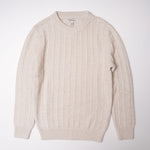 画像をギャラリービューアに読み込む, ジェークルー オフホワイト コットン セーター クルーネック ケーブルニット J.CREW OFF WHITE COTTON SWEATER CREW-NECK KNIT CABLE STITCH