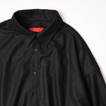 画像をギャラリービューアに読み込む, アドラーブル ブラック ウール ロングシャツ シャツワンピース ADOLUVLE ORIGINAL BLACK WOOL SHIRT-DRESS LONG SLEEVE DRESS