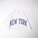 画像をギャラリービューアに読み込む, J.GALT ホワイト NEW YORK プリント クロップド Tシャツ  NEW YORK PRINT TEE T-SHIRT WOMENS