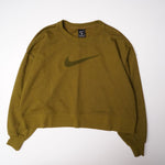 画像をギャラリービューアに読み込む, ナイキ オリーブグリーン スウッシュ フレンチテリー スウェットシャツ NIKE OLIVE GREEN SWOOSH FRENCH TERRY SWEAT SHIRT WOMEN