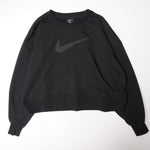 画像をギャラリービューアに読み込む, ナイキ ブラック スウッシュ フレンチテリー スウェットシャツ NIKE BLACK SWOOSH FRENCH TERRY SWEAT SHIRT WOMEN