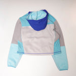 画像をギャラリービューアに読み込む, ノースフェイス ブルー サックス グレー フリース フーディ THE NORTH FACE BLUE SAX GRAY FLEECE HOODIE WOMENS