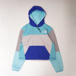 画像をギャラリービューアに読み込む, ノースフェイス ブルー サックス グレー フリース フーディ THE NORTH FACE BLUE SAX GRAY FLEECE HOODIE WOMENS
