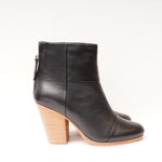 画像をギャラリービューアに読み込む, ラグアンドボーン ブラック バックジップ レザーショートブーツ RAG&BONE BLACK LEATHER BACK ZIP SHORT BOOTS NEWBURY WOMEN