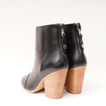 画像をギャラリービューアに読み込む, ラグアンドボーン ブラック バックジップ レザーショートブーツ RAG&BONE BLACK LEATHER BACK ZIP SHORT BOOTS NEWBURY WOMEN