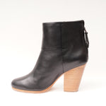 画像をギャラリービューアに読み込む, ラグアンドボーン ブラック バックジップ レザーショートブーツ RAG&BONE BLACK LEATHER BACK ZIP SHORT BOOTS NEWBURY WOMEN