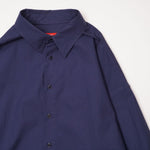 画像をギャラリービューアに読み込む, アドラーブル ネイビーブルー リップストップ ビッグシルエット ロング シャツワンピース ADOLUVLE ORIGINAL NAVY-BLUE RIP-STOP LONG SHIRT-DRESS