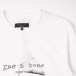 画像をギャラリービューアに読み込む, RAG&amp;BONE ラグアンドボーン NEWYORK ホワイト クリンクルロゴ Tシャツ WHITE CRINKLE LOGO T-SHIRT MENS
