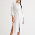 画像をギャラリービューアに読み込む, ジェークルー ホワイト ソフトガーゼ ボタンダウン チュニックドレス ロングカーディガン J.CREW WHITE SOFT GAUZE TUNIC DRESS WOMEN