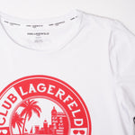 画像をギャラリービューアに読み込む, KARL LAGERFELD PARIS カールラガーフェルド ホワイト サントロペ プリント Tシャツ WHITE SAINT TROPEZ PRINT TEE WOMEN