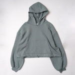 画像をギャラリービューアに読み込む, oak + fort オークアンドフォート ブルー ビッグシルエット クロップド パーカー プルオーバー フーディー BLUE BIG SILHOUETTE CROPPED HOODIE