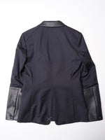 画像をギャラリービューアに読み込む, RAG&BONE ラグアンドボーン シープレザー切替 1Bジャケット NAVY1BUTTON WOOL JACKET WOMENS