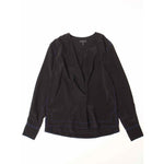 画像をギャラリービューアに読み込む, RAG&BONE ラグアンドボーン ブラックシルクトップ SHIELDS TOP BLACK BLUE-STITCH SILK TOP