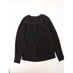 画像をギャラリービューアに読み込む, RAG&BONE ラグアンドボーン ブラックシルクトップ SHIELDS TOP BLACK BLUE-STITCH SILK TOP