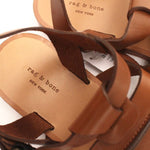 画像をギャラリービューアに読み込む, ラグアンドボーン タンレザー フラット サンダル イタリア製 RAG&BONE TAN LEATHER FLAT SANDALS