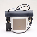 画像をギャラリービューアに読み込む, ザックポーゼン ネイビー×グレー ショルダーバッグ ZAC POSEN NAVY GRAY BAG WOMEN