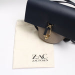 画像をギャラリービューアに読み込む, ザックポーゼン ネイビー×グレー ショルダーバッグ ZAC POSEN NAVY GRAY BAG WOMEN