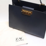 画像をギャラリービューアに読み込む, ザックポーゼン ネイビー 2WAYサッチェル ショルダーバッグ ZAC POSEN NAVY SATCHEL BAG WOMEN