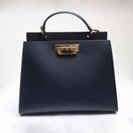 画像をギャラリービューアに読み込む, ザックポーゼン ネイビー 2WAYサッチェル ショルダーバッグ ZAC POSEN NAVY SATCHEL BAG WOMEN