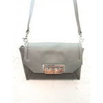 画像をギャラリービューアに読み込む, ザックポーゼン グレーレザー ミニショルダーバッグ ZAC POSEN GRAY LEATHER MINI SHOULDERBAG WOMEN