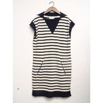 画像をギャラリービューアに読み込む, カレントエリオット ホワイト×ネイビー ボーダーニットドレス CURRENT/ELLIOTT WHITE NAVY STRIPED KNIT DRESS WOMENS