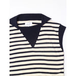 画像をギャラリービューアに読み込む, カレントエリオット ホワイト×ネイビー ボーダーニットドレス CURRENT/ELLIOTT WHITE NAVY STRIPED KNIT DRESS WOMENS