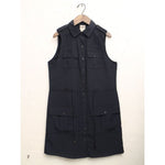 画像をギャラリービューアに読み込む, オートヒッピー ネイビー エポレット付き ポリドレス HAUTE HIPPIE NAVY POLY DRESS WOMENS