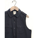 画像をギャラリービューアに読み込む, オートヒッピー ネイビー エポレット付き ポリドレス HAUTE HIPPIE NAVY POLY DRESS WOMENS