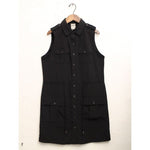 画像をギャラリービューアに読み込む, オート ヒッピー ブラック エポレット付き ポリドレス HAUTE HIPPIE BLACK POLY DRESS WOMENS