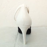 画像をギャラリービューアに読み込む, アレキサンダーワン ブラック×ホワイトレザー ヒールサンダル ALEXANDER WANG WHITE LEATHER × BLACK HEEL SANDALS WOMENS