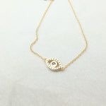 画像をギャラリービューアに読み込む, SHASHI NEWYORK シャシ ニューヨーク イエローゴールド ハンドメイド ブレスレット YELLOW-GOLD × EYE-MOTIF RHINESTONE HANDMADE BRACELET WOMENS