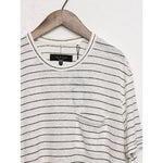 画像をギャラリービューアに読み込む, RAG&BONE ラグアンドボーン リネンボーダーTシャツ BORDER CREW NECK TEE MENS