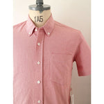 画像をギャラリービューアに読み込む, SATURDAYS SURF NYC サタデーズ ピンク 半袖オックスフォードシャツ PINK OXFORD SHIRT MENS